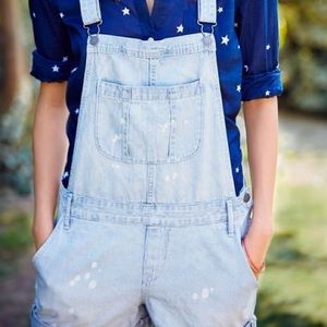 Old Navy Pinstripe Denim Shortalls